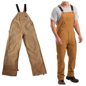 Bercowear Berne Apparel Mens 40 x 32 Overalls Coveralls Tan Brown Work Safety